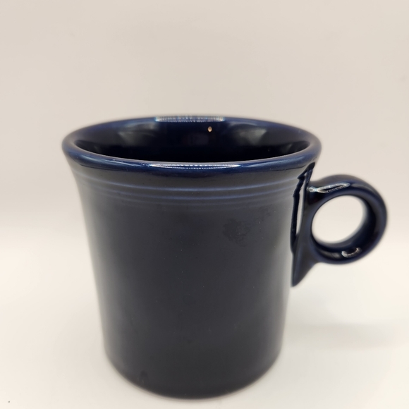 Homer Laughlin Fiestaware Ring Handle Mugs, Cobalt Blue, Set of 4 - Picture 5 of 7